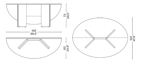 Antella - oval console table.
