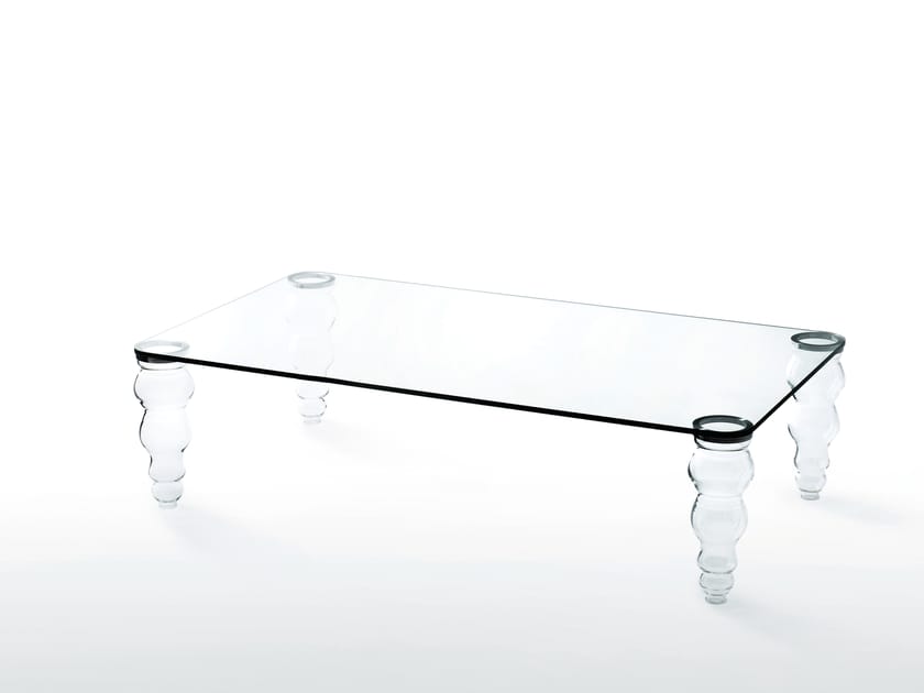 POST MODERN - rectangular crystal coffee table (Request Info).