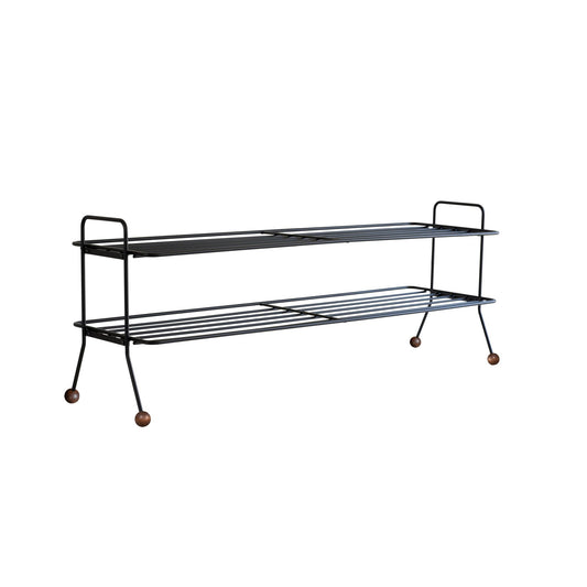 Bill Shoe Rack Large by Maze #Black / Brown