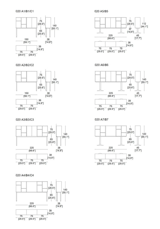 20 Casier Standard, Pied Corol.
