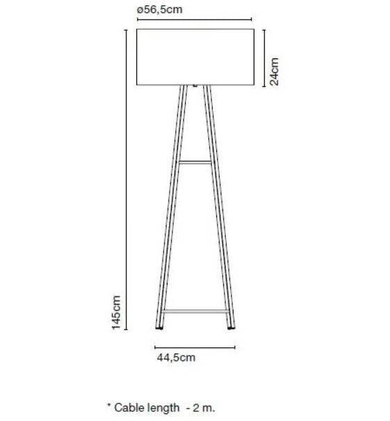 CALA METAL P145 - Iron floor lamp with PET shade (Request Info).