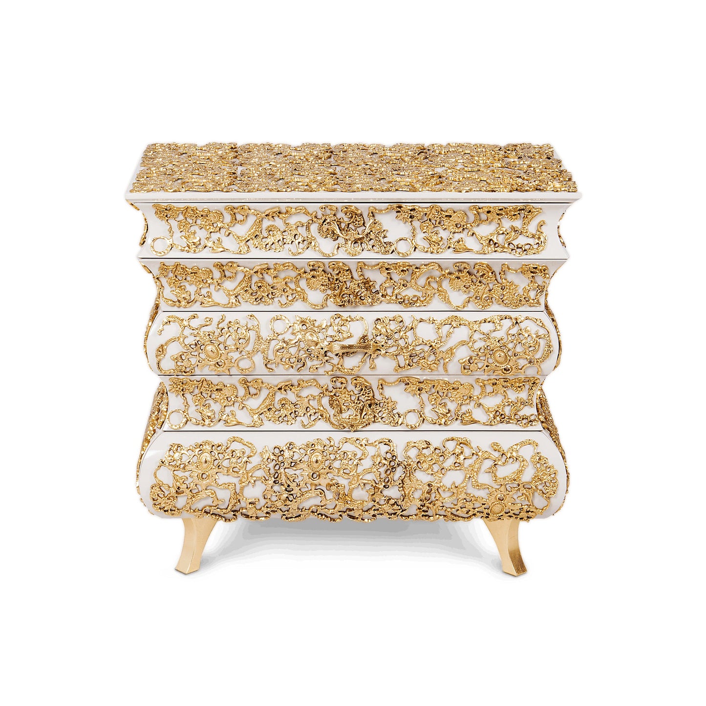 CROCHET - Wooden bedside table with drawers.