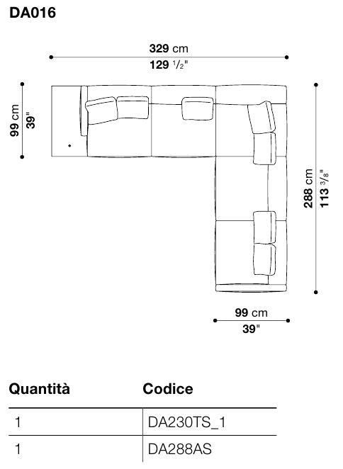 Dock high version Sofas - Combination DA016