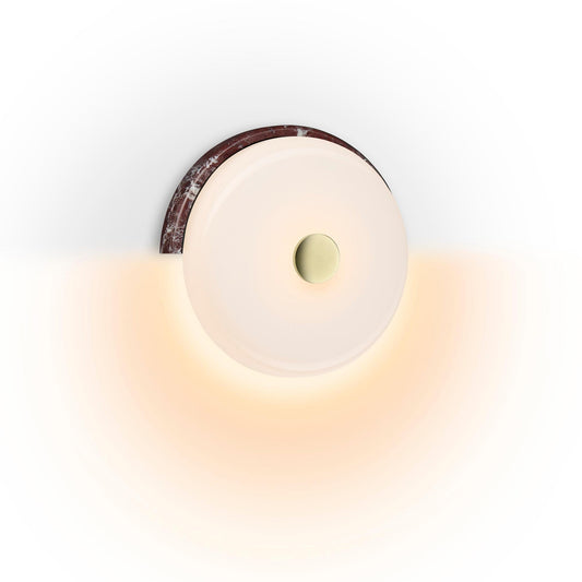 Design By Us Trip Wall Lamp Burgundy Marble/Glossy Opal