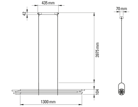NL12 - Borosilicate glass pendant lamp (Request Info).