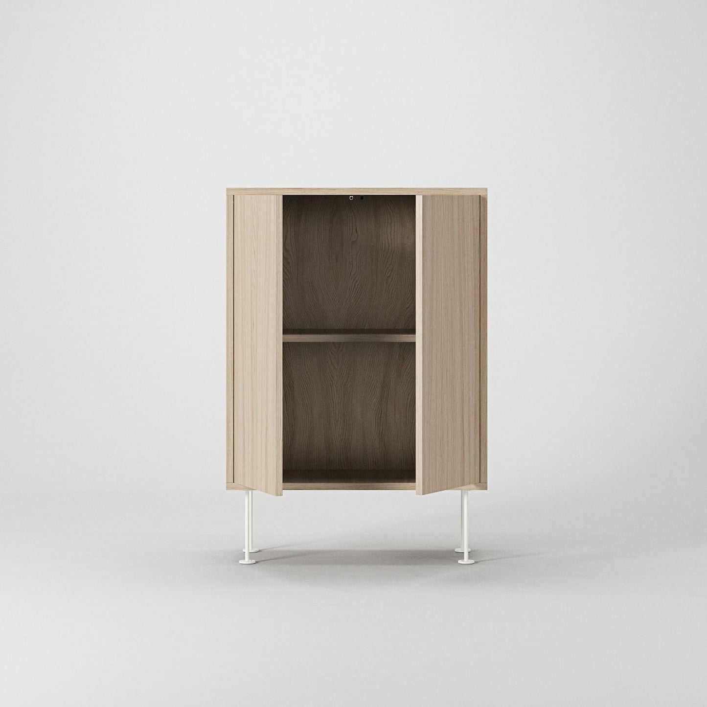 Decotique Vogue Cabinet 64 White Pigmented Oak/White