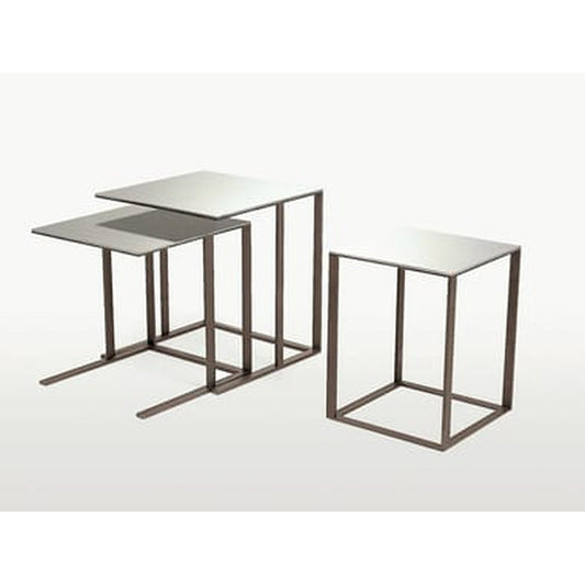 ELIOS - Modular Square Mirrored Glass Coffee Table