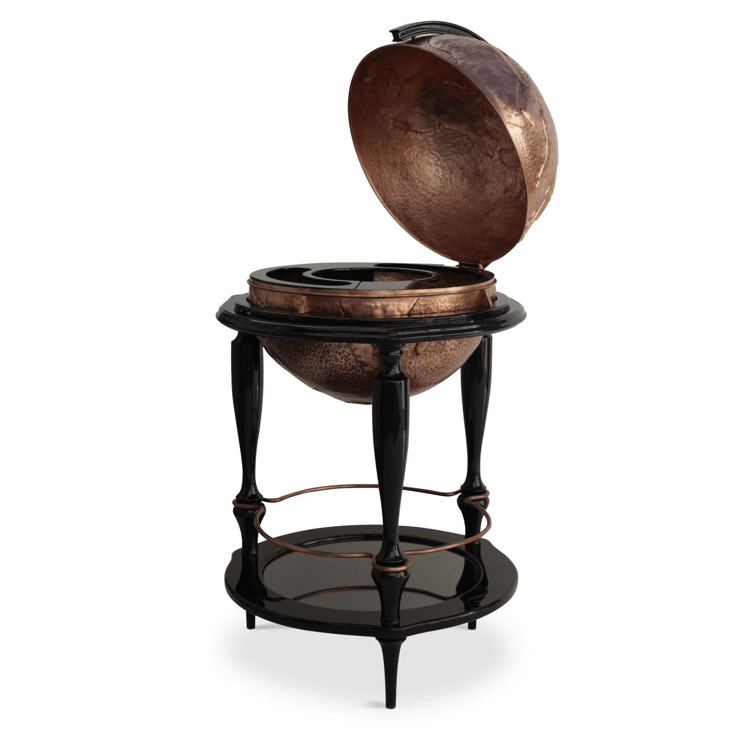 EQUATOR GLOBE - Copper bar cabinet.