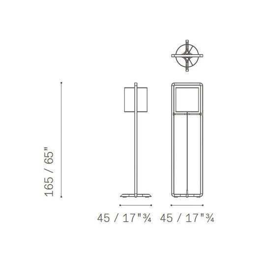FIDELIO - Wooden floor lamp.