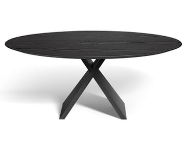 CARLO - Round multi-layer wood table (Request Info).