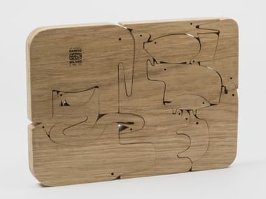 16 ANIMALI - Solid oak wooden puzzle (Request Info).