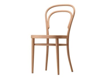 214 M - Wooden chair with moulded plywood seat (Request Info).