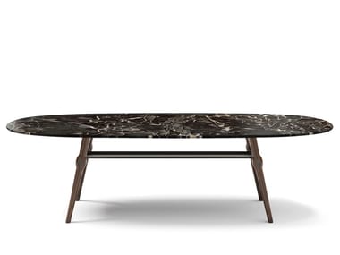 AGO - Oval marble table (Request Info).