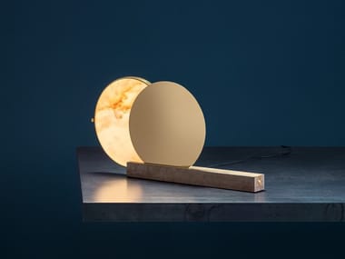 ALCHEMIE T - LED alabaster and brass table lamp (Request Info).