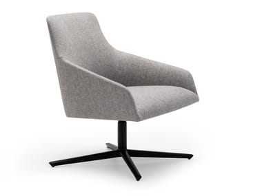 ALYA BU1523 - Swivel upholstered easy chair with 4-spoke base (Request Info).