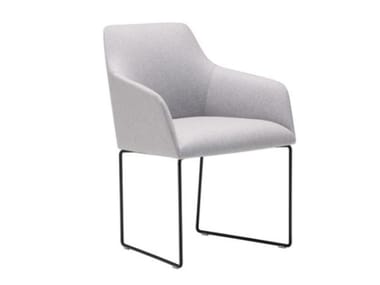 ALYA SO1535 - Sled base upholstered armchair (Request Info).