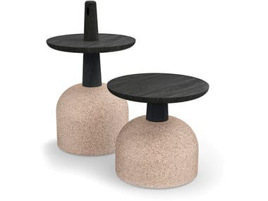 ASSEMBLAGE - Round wooden coffee table (Request Info).