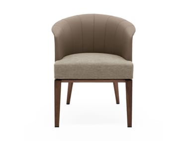 AURA - Leather easy chair with armrests (Request Info).
