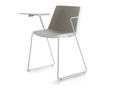 A?KU - Sled base polypropylene training chair with writing tablet (Request Info).