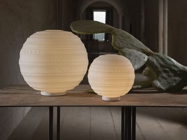 BRAILLE - Satin glass table lamp (Request Info).