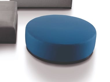 BRONS - Round fabric pouf with removable lining (Request Info).
