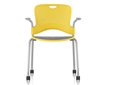 CAPER - Stackable Nylon¢ç chair with castors by Herman Miller