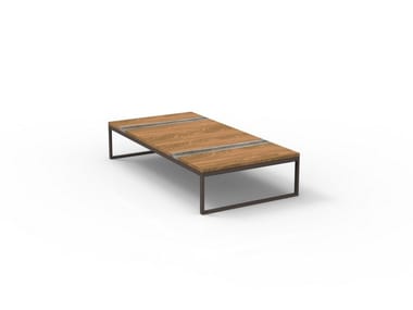 CASILDA - Rectangular wooden garden side table (Request Info).
