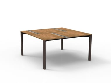CASILDA - Square wooden garden table (Request Info).