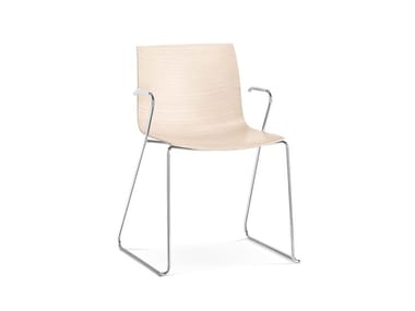 CATIFA 46 - Sled base stackable training chair with writing tablet (Request Info).