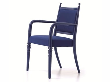 CENTURY 02 - Upholstered fabric chair with armrests by Very Wood