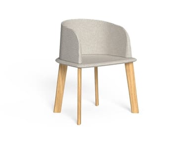 CLEOSOFT-WOOD - Contemporary style upholstered fabric chair (Request Info).