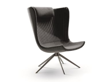 COLIBR? - Swivel fabric armchair (Request Info).