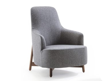COPINE - Bergere fabric armchair with armrests (Request Info).