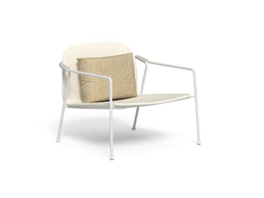CORAL - Fabric garden armchair with armrests (Request Info).