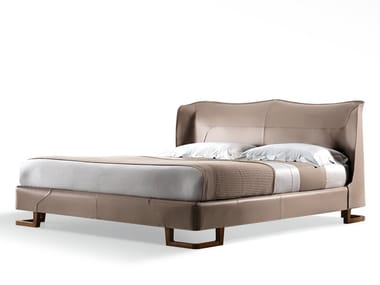 CORIUM - Leather double bed with removable cover (Request Info).