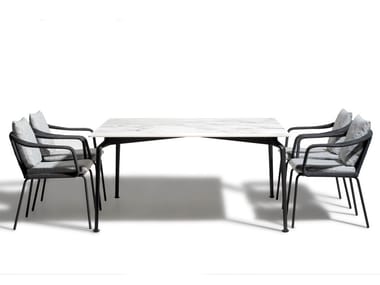 CRUISE ALU - Porcelain stoneware garden table (Request Info).