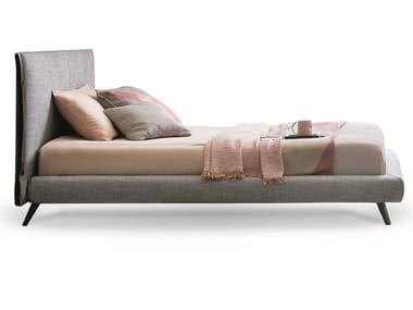 CUFF - Fabric single bed with upholstered headboard (Request Info).