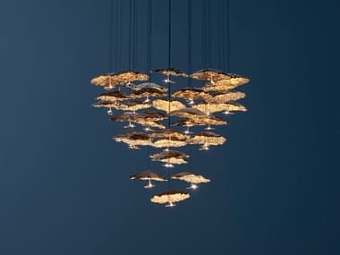 GOLD MOON CHANDELIER - LED metal pendant lamp (Request Info).