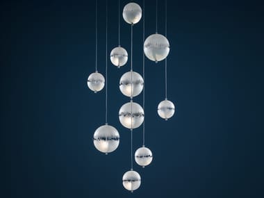 POSTKRISI CHANDELIER - LED glass-fibre pendant lamp (Request Info).