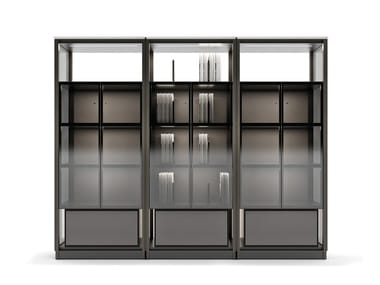 DOMUS - Sectional bookcase with built-in lights (Request Info).