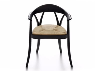 DONZELLA - Solid wood chair with armrests (Request Info).