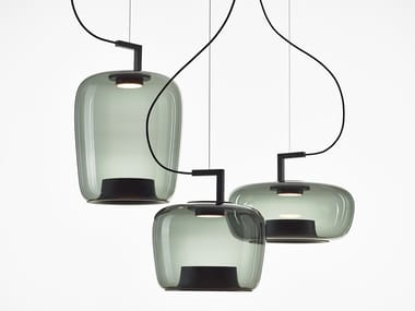 DOUBLE - LED blown glass pendant lamp (Request Info).