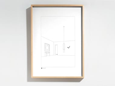DRAWING NO. 12 - Wall-mounted wood and glass clock (Request Info).