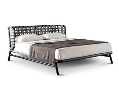 EDOARDO KUOIO - Tanned leather double bed (Request Info).