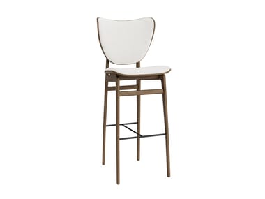 ELEPHANT BAR - High fabric and oak stool (Request Info).