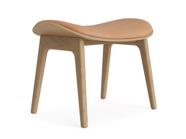 ELEPHANT - Upholstered leather footstool (Request Info).
