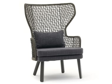 EMMA - Bergere rope garden armchair by Varaschin