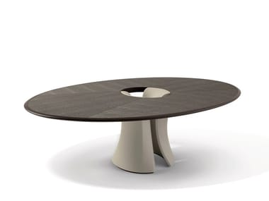 ENSO - Oval walnut living room table (Request Info).