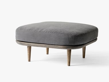 FLY SC9 - Fabric footstool with oak base (Request Info).