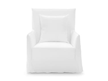 GHOST 04 - Armchair with armrests with removable cover (Request Info).